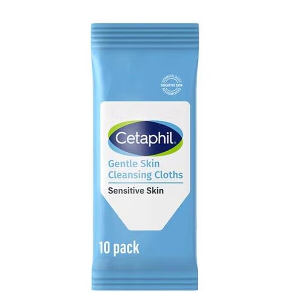 Target Other - Cetaphil Gentle Skin Cleansing Cloths Fragrance Free 10 Moistened Cloths s31 b1